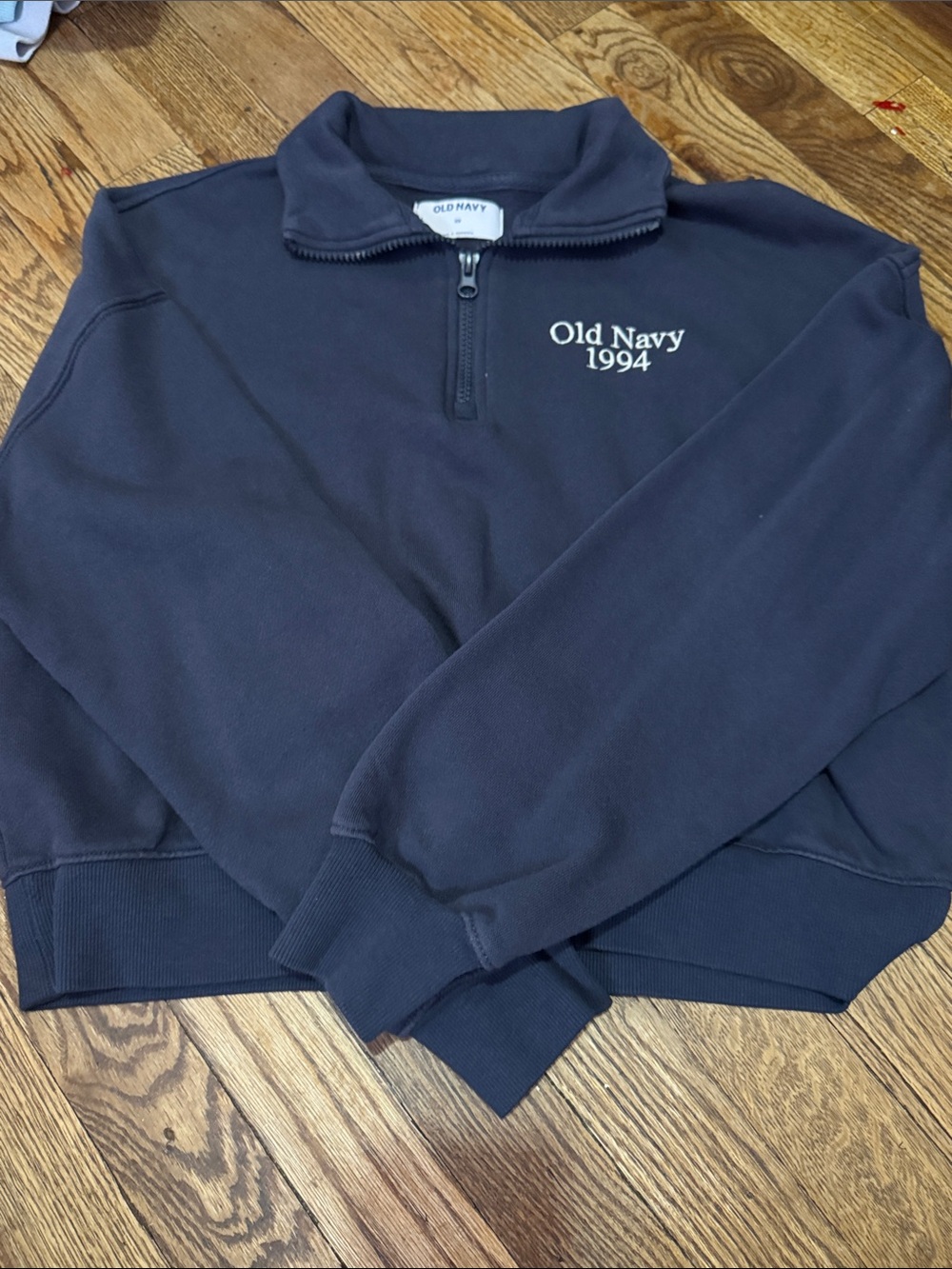 Old Navy Navy Quarter-Zip Pullover Sweater - Men's